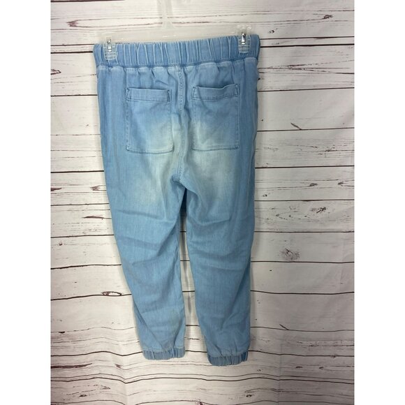 Side Stitch Light Wash Drawstring Elastic Waist Size Small Pants‎ - Picture 2 of 6